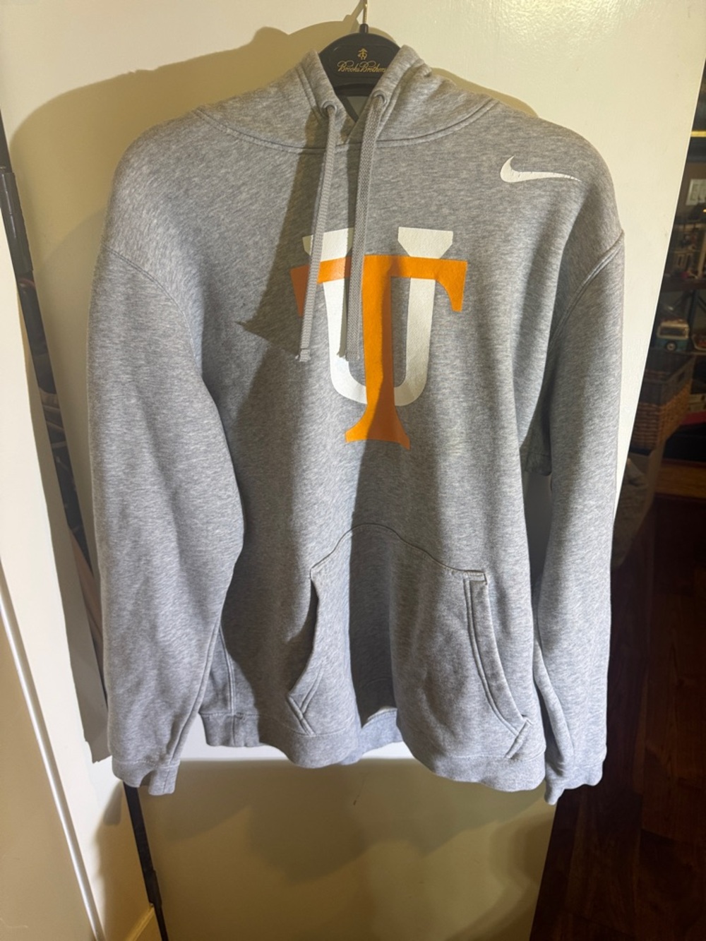 Nike University of Tennessee Volunteers Gray Hoodie with Orange and White Logo
